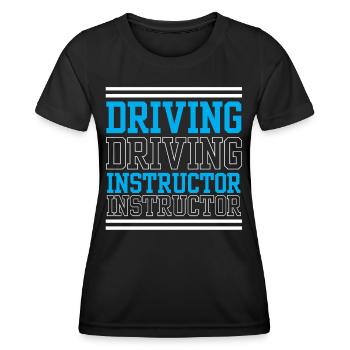 Fahrlehrer Fahrstunde Fahrschule Fahrschüler - Frauen Funktions-T-Shirt - Schwarz - Vorne - AI Model Female 172 light (172cm)
