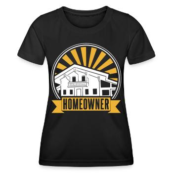 Propriétaire Propriétaire Propriétaire Hôte - T-shirt sport Femme - noir - Devant - AI Model Female 172 light (172cm)