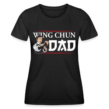 Wing Chun Vater Kampfkunst Kampfsport Trainer - Frauen Funktions-T-Shirt - Schwarz - Vorne - AI Model Female 172 light (172cm)