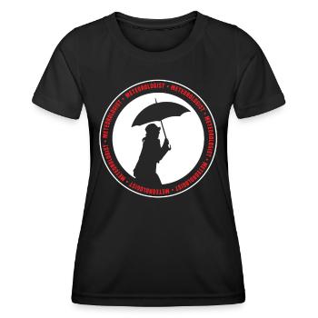 Meteorologe Wettervorhersage Meteorologie Beruf - Frauen Funktions-T-Shirt - Schwarz - Vorne - AI Model Female 172 light (172cm)