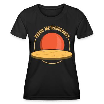 Stolzer Meteorologe Wettervorhersage Meteorologie - Frauen Funktions-T-Shirt - Schwarz - Vorne - AI Model Female 172 light (172cm)