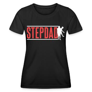 Beau-père Beau-père Beau-père Fête des pères - T-shirt sport Femme - noir - Devant - AI Model Female 172 light (172cm)