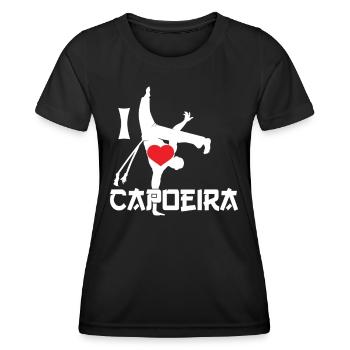 Ich Liebe Capoeira Hobby Brasilianisch Kampfsport - Frauen Funktions-T-Shirt - Schwarz - Vorne - AI Model Female 172 light (172cm)