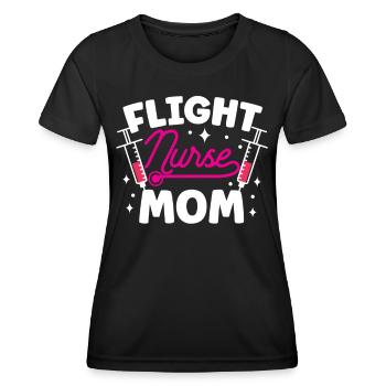 Flight Nurse Mama Flight Doctor Flight Nurse - Women's Functional T-Shirt - black - Front - AI Model Female 172 light (172cm)