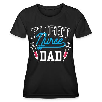 Infirmière de vol Papa Médecin de vol Médecin de vol - T-shirt sport Femme - noir - Devant - AI Model Female 172 light (172cm)