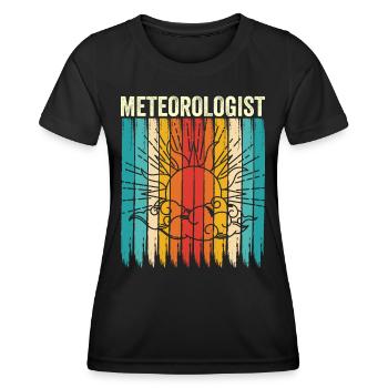 Meteorologe Beruf Meteorologie Wettervorhersage - Frauen Funktions-T-Shirt - Schwarz - Vorne - AI Model Female 172 light (172cm)