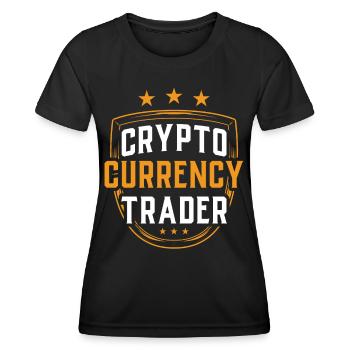Cryptocurrency Traders Crypto Crypto Trader - T-shirt sport Femme - noir - Devant - AI Model Female 172 light (172cm)