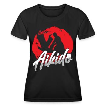 Aikido Lover Martial Arts Martial Arts Fighter - Women's Functional T-Shirt - black - Front - AI Model Female 172 light (172cm)