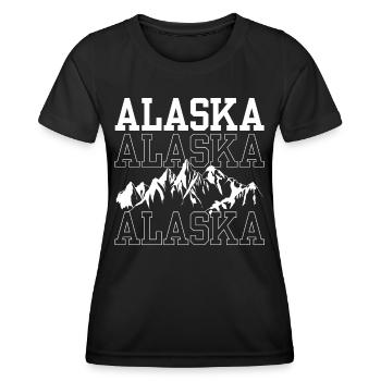 Alaska Wanderung Wandern Natur Wanderer - Frauen Funktions-T-Shirt - Schwarz - Vorne - AI Model Female 172 light (172cm)
