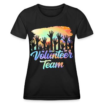 Équipe de bénévoles Profession bénévole - T-shirt sport Femme - noir - Devant - AI Model Female 172 light (172cm)