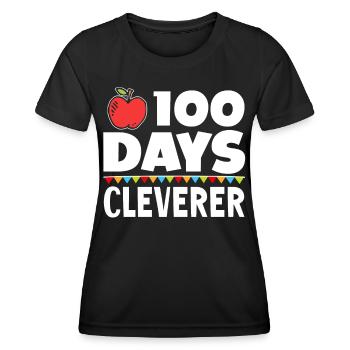 100 jours clever Funny Team Sweet Sayings - T-shirt sport Femme - noir - Devant - AI Model Female 172 light (172cm)