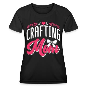 Artisanat Maman Mère Amateur Artisanat - T-shirt sport Femme - noir - Devant - AI Model Female 172 light (172cm)