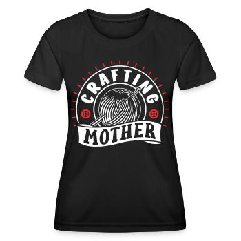 Artisan Mère Artisanat Maman Artisanat Amateur - T-shirt sport Femme - noir - Devant - AI Model Female 172 light (172cm)