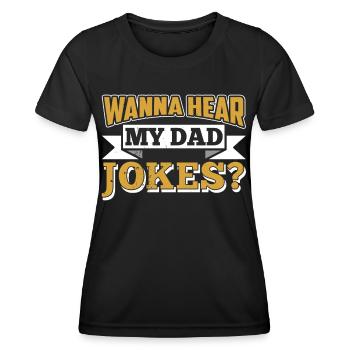 Papa Blague Papa Blague Blague Père - T-shirt sport Femme - noir - Devant - AI Model Female 172 light (172cm)