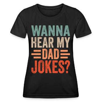 Papa Blague Papa Blague Père Blagues - T-shirt sport Femme - noir - Devant - AI Model Female 172 light (172cm)