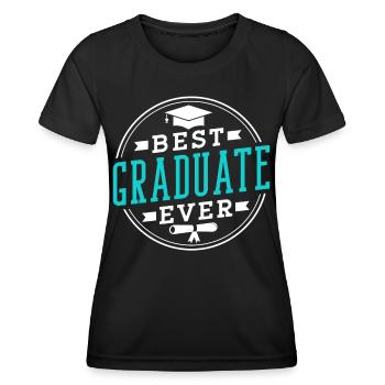 Meilleur diplômé de tous les temps Diplômés diplômés - T-shirt sport Femme - noir - Devant - AI Model Female 172 light (172cm)