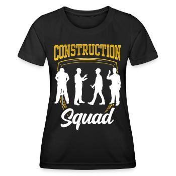 Construction team Teamwork Construction site Construction worker Construction team - Women's Functional T-Shirt - black - Front - AI Model Female 172 light (172cm)