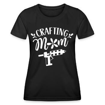 Artisanat Maman Mère Artisanat Amateur - T-shirt sport Femme - noir - Devant - AI Model Female 172 light (172cm)