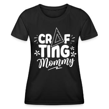 Artisanat Maman Mère Artisanat Amateur - T-shirt sport Femme - noir - Devant - AI Model Female 172 light (172cm)