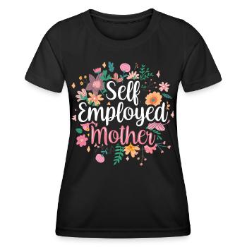 Self-employed mother Self-employed freelancer - Women's Functional T-Shirt - black - Front - AI Model Female 172 light (172cm)