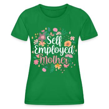 Mère indépendante Pigiste indépendante - T-shirt sport Femme - vert - Devant - AI Model Female 172 dark (172cm)
