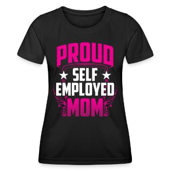 Proud Self-employed mother Self-employed - Women's Functional T-Shirt - black - Front - AI Model Female 172 light (172cm)