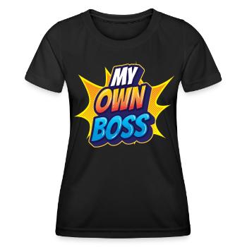 Mon propre patron Freelance freelance - T-shirt sport Femme - noir - Devant - AI Model Female 172 light (172cm)