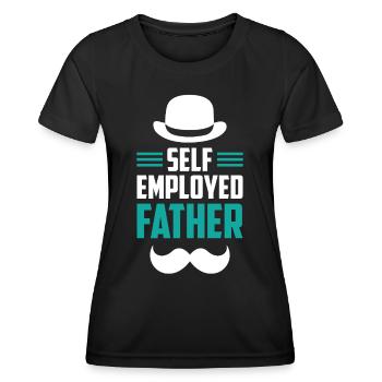 Self-employed father Freelancer Self-employed - Women's Functional T-Shirt - black - Front - AI Model Female 172 light (172cm)