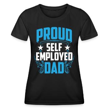 Proud Self-employed father Self-employed - Women's Functional T-Shirt - black - Front - AI Model Female 172 light (172cm)