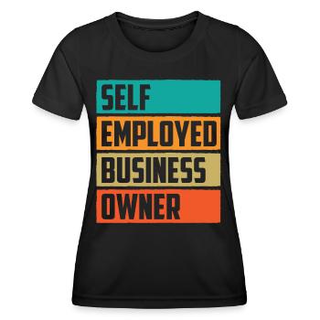 Self-employed business owner Self-employed - Women's Functional T-Shirt - black - Front - AI Model Female 172 light (172cm)