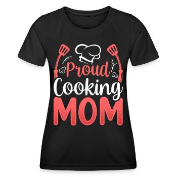 Fière mère cuisinière Maman cuisinière cuisinière cuisinière - T-shirt sport Femme - noir - Devant - AI Model Female 172 light (172cm)