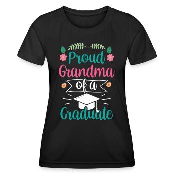 Proud Grandmother Of a Graduate Graduate - Women's Functional T-Shirt - black - Front - AI Model Female 172 light (172cm)