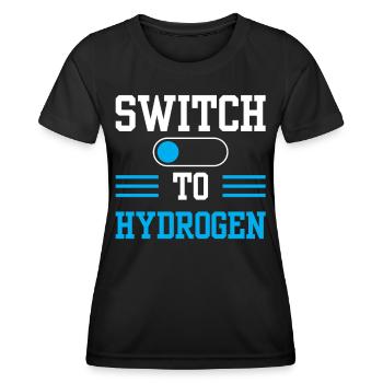 Switching to Hydrogen Element Hydrogen Energy - Women's Functional T-Shirt - black - Front - AI Model Female 172 light (172cm)