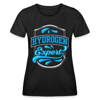 Hydrogen Expert Hydrogen Energy Element - Women's Functional T-Shirt - black - Front - AI Model Female 172 light (172cm)