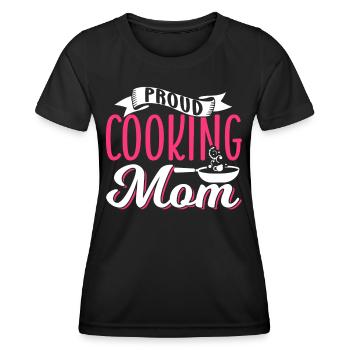 Fière cuisine Mère Cuisinière Maman Cuisinière - T-shirt sport Femme - noir - Devant - AI Model Female 172 light (172cm)