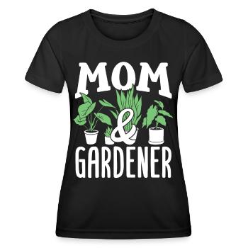 Mère et jardinier Jardin Horticulture Maman - T-shirt sport Femme - noir - Devant - AI Model Female 172 light (172cm)
