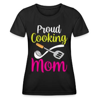 Fière mère cuisinière Maman cuisinière cuisinière cuisinière - T-shirt sport Femme - noir - Devant - AI Model Female 172 light (172cm)