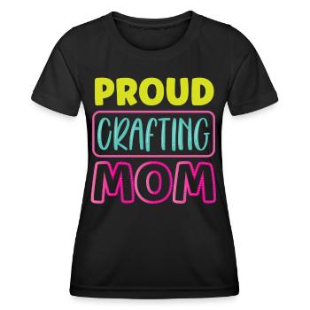 Fier Artisanat Maman Mère Amateur Artisanat - T-shirt sport Femme - noir - Devant - AI Model Female 172 light (172cm)