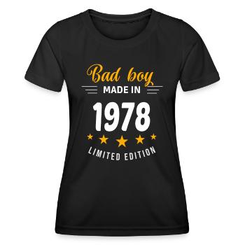 Bad boy made in 1978 - Women's Functional T-Shirt - black - Front - AI Model Female 172 light (172cm)