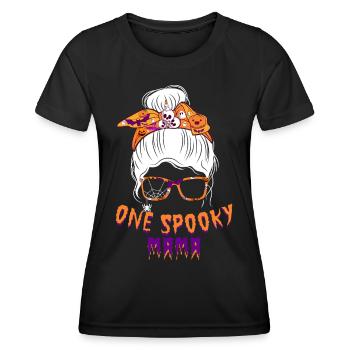 Une maman effrayante Mère Citrouille Halloween - T-shirt sport Femme - noir - Devant - AI Model Female 172 light (172cm)