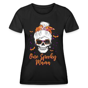 Une maman effrayante Mère Citrouille Halloween - T-shirt sport Femme - noir - Devant - AI Model Female 172 light (172cm)