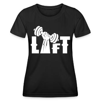 Lift Workout Haltérophilie Gym - T-shirt sport Femme - noir - Devant - AI Model Female 172 light (172cm)