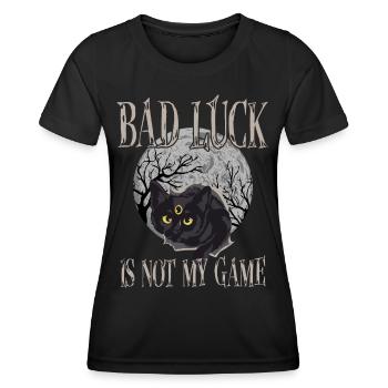 Pech Ist Nicht Mein Spiel Goth Katze Gothic Okkult - Frauen Funktions-T-Shirt - Schwarz - Vorne - AI Model Female 172 light (172cm)