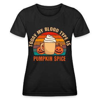 Citrouille Épice Café Citrouille Automne Halloween - T-shirt sport Femme - noir - Devant - AI Model Female 172 light (172cm)