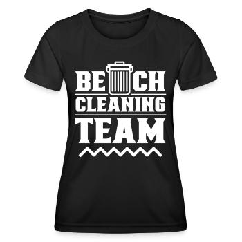 Beach Clean Up Team Beach Cleaning Beach - Women's Functional T-Shirt - black - Front - AI Model Female 172 light (172cm)