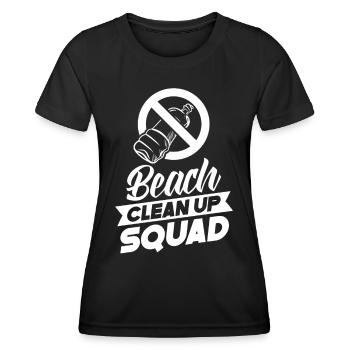 Beach Clean Up Squad Beach Cleaning Beach - Women's Functional T-Shirt - black - Front - AI Model Female 172 light (172cm)