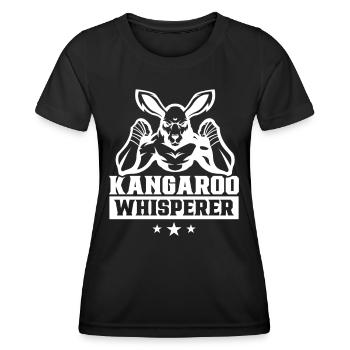Kangourou Chuchoteur Kangourou Kangourou Animal - T-shirt sport Femme - noir - Devant - AI Model Female 172 light (172cm)