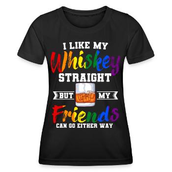 Whisky Straight Lgbtq Pride Transgenre Bi Gay - T-shirt sport Femme - noir - Devant - AI Model Female 172 light (172cm)