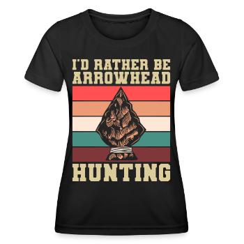 Je préfère être un arc de lance de chasse à la pointe de flèche - T-shirt sport Femme - noir - Devant - AI Model Female 172 light (172cm)
