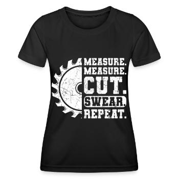 Wood Carpenter Craftsman DIY Carpenter - Women's Functional T-Shirt - black - Front - AI Model Female 172 light (172cm)